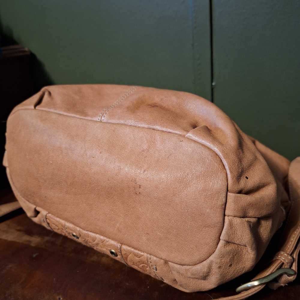 Tan Leather Crossbody Bag - Picture 11 of 12